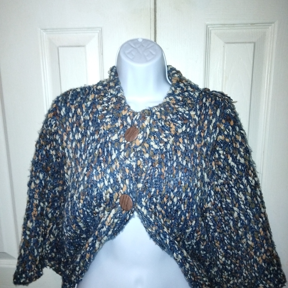 Liz Claiborne Cardigan, Medium, Tan and Blue